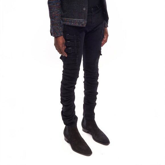 AKINGS Black Omari Stacked Jeans - Picture 9 of 12